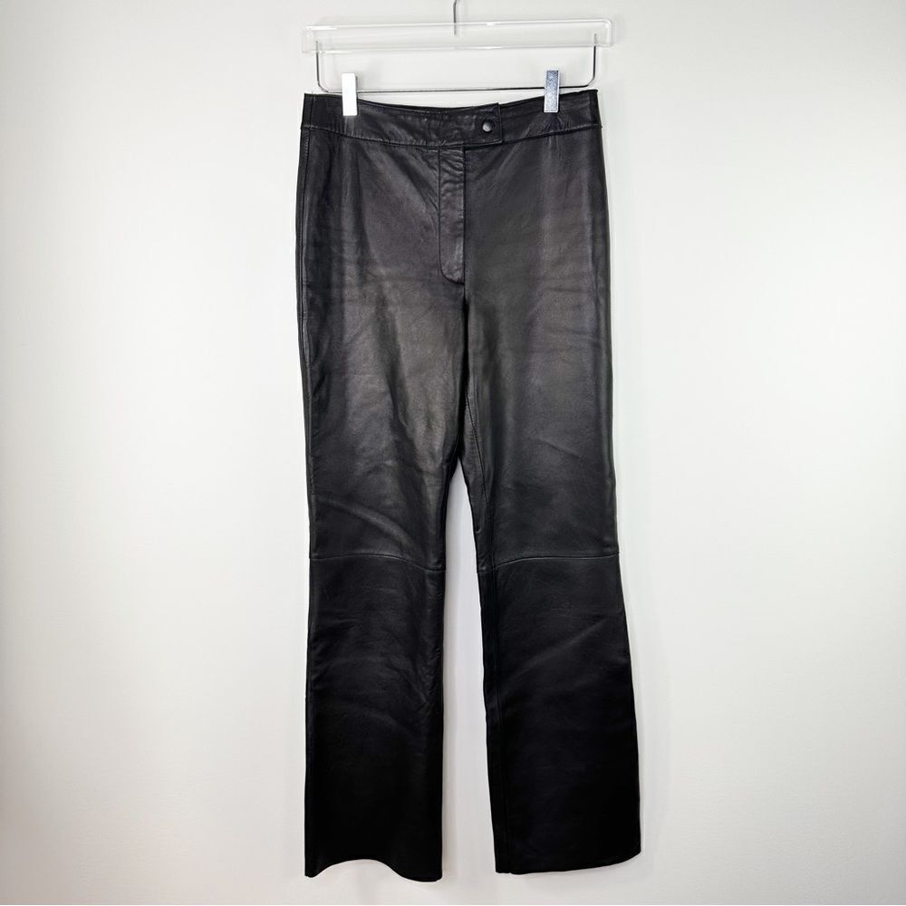 Vintage Classiques Entier Black Leather High Waisted Pants‎ Sz 4